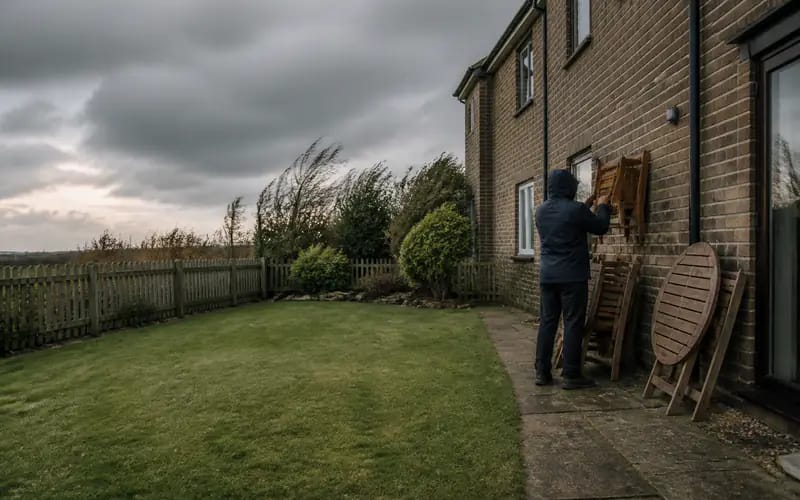 Securing Garden Items Before a Storm