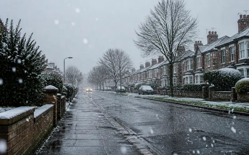 Snow Falls Even Above Zero Degrees