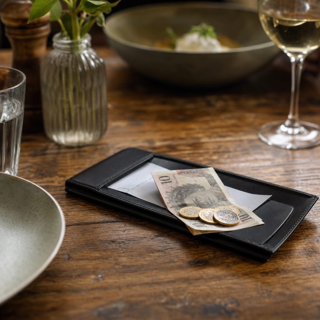 Restaurant menu showing second price option
