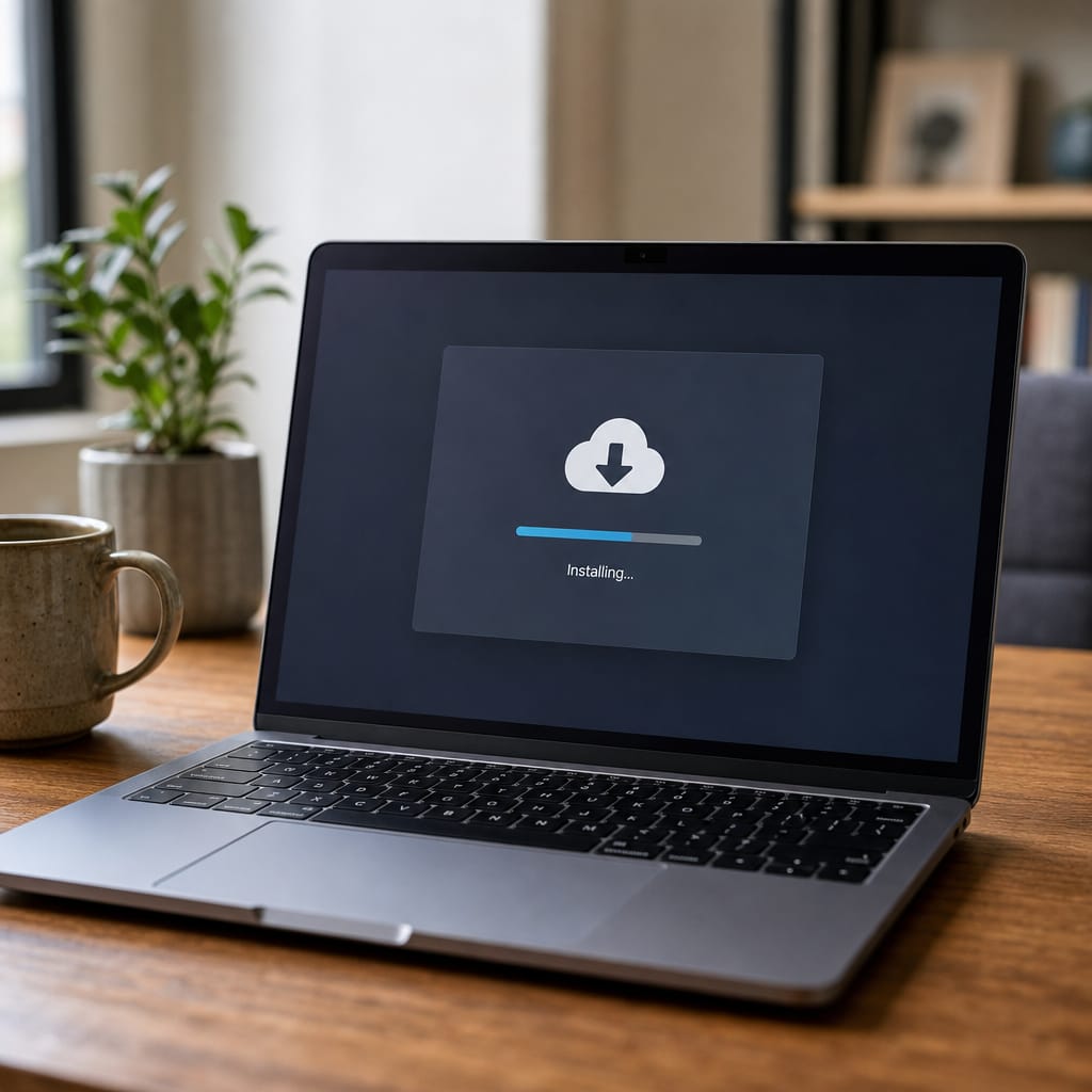 Confused tax official examining software code