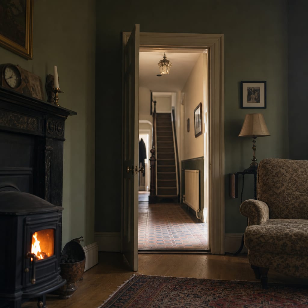 Cozy vintage room with old heating system